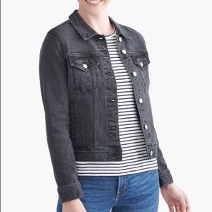 J Crew Black Denim Jean Jacket